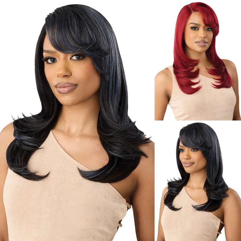 Outre Glueless HD Transparent Basic Lace Front Wig – Taylani 1 JET BLACK