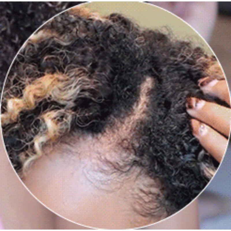 QVR Invisible Lace Edge Kinky Curly V Part Wigs Highlight #1B/27/613 No Leave Out Human Hair Wig Highlight #1B/27/613 14” Handmade V Part (Natural Flat Edge)