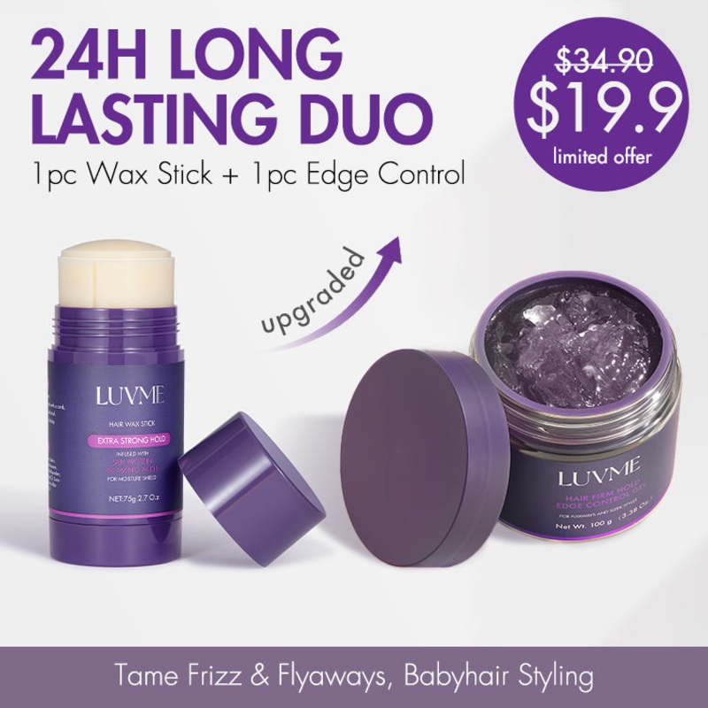 US Only | 24H Long Lasting Duo | Wax Stick+Edge Control 1 Set