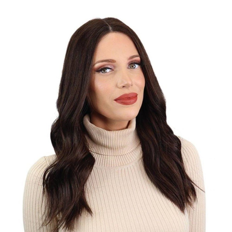 20″ Divine Lace Top Wig Dark Brown Zig Zag Lace Front