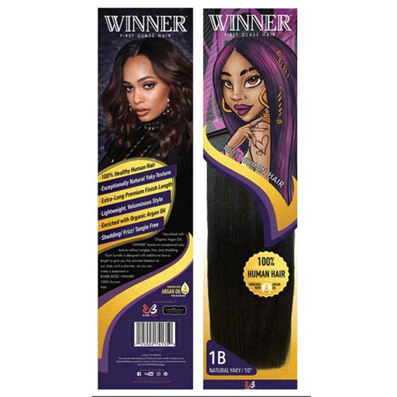Bobbi Boss Winner 100% Human Hair Weave – NATURAL YAKY 8-18″ 8 2