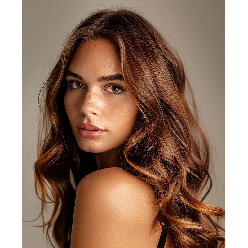 clip-in hair extensions chestnut balayage. 14″ Classic