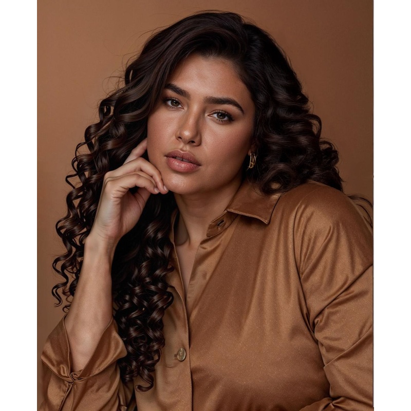 curly (3A curls) clip-in extensions chocolate brown. 14″ Regular Classic