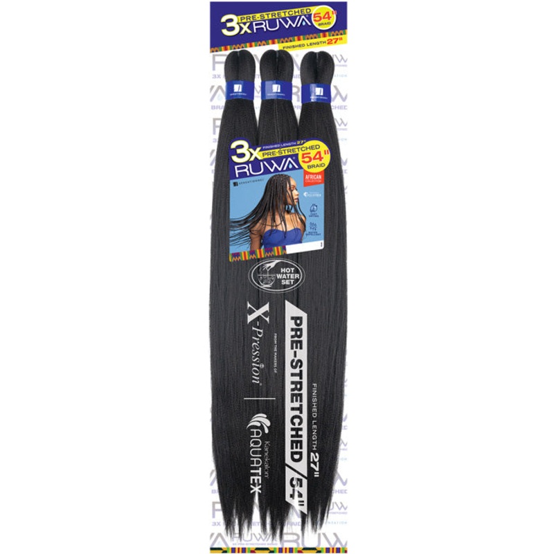 Sensationnel Ruwa X-Pression Braids – 3X PRE-STRETCHED BRAID 54″ 1