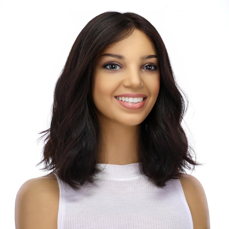 13″ Luxe Bob Silk Top Wig #2 Neutral Dark Brown Zig Zag Lace Front