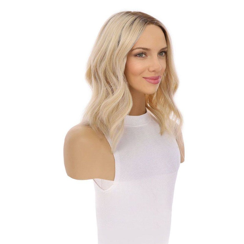 16″ Divine Lace Top Topper Beige Blonde Zig Zag Lace Front