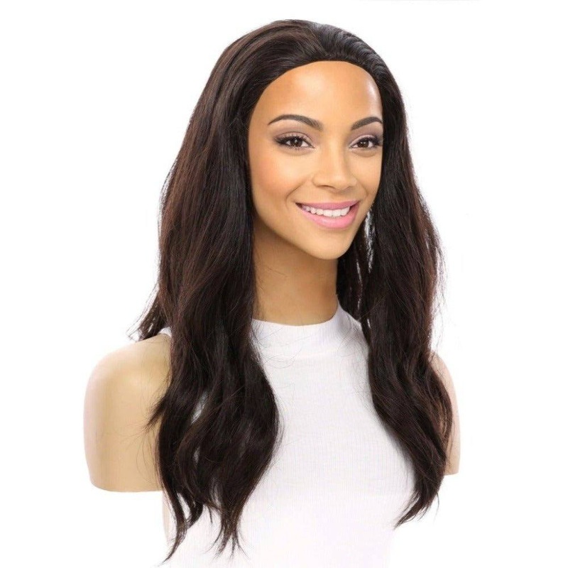 20″ 3/4 Bandfall Wig Natural Black Wavy