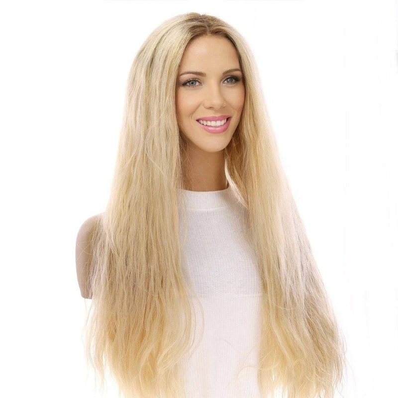 26″ Divine Lace Top Wig Beige Blonde Wavy Zig Zag Lace Front