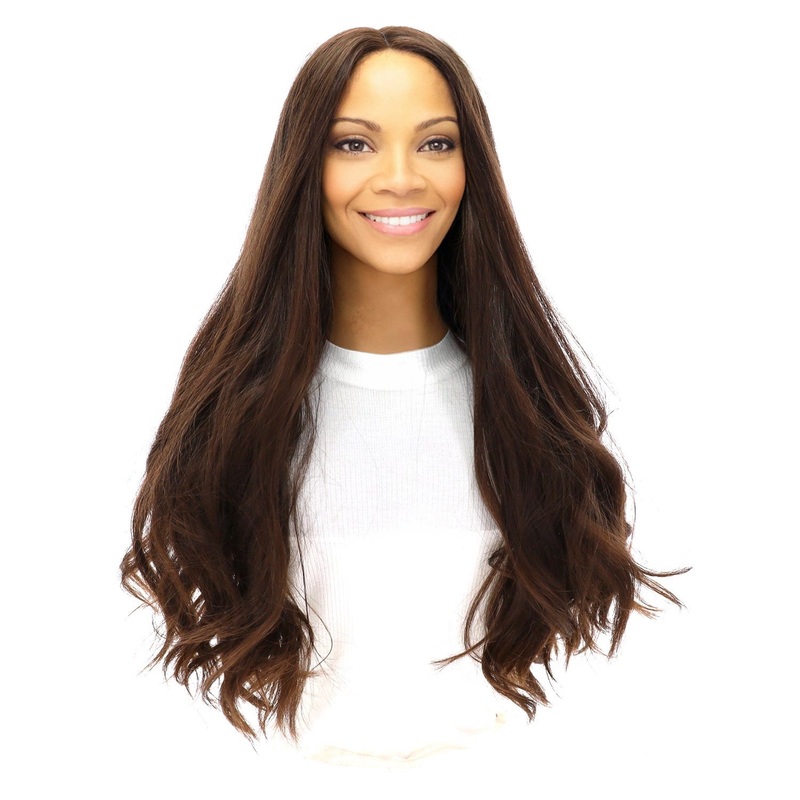 26″ Divine Luxe Lace Top Wig #6 Neutral Medium Brown Zig Zag Lace Front