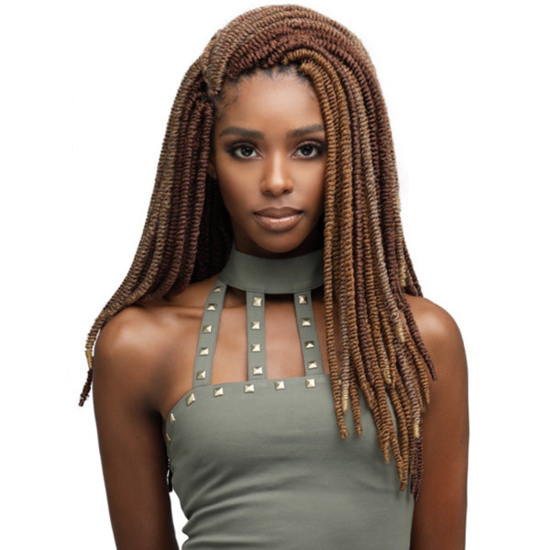 Bobbi Boss African Roots Crochet Braid – BOMBA NUBIAN TWIST 18″ T1B/RED