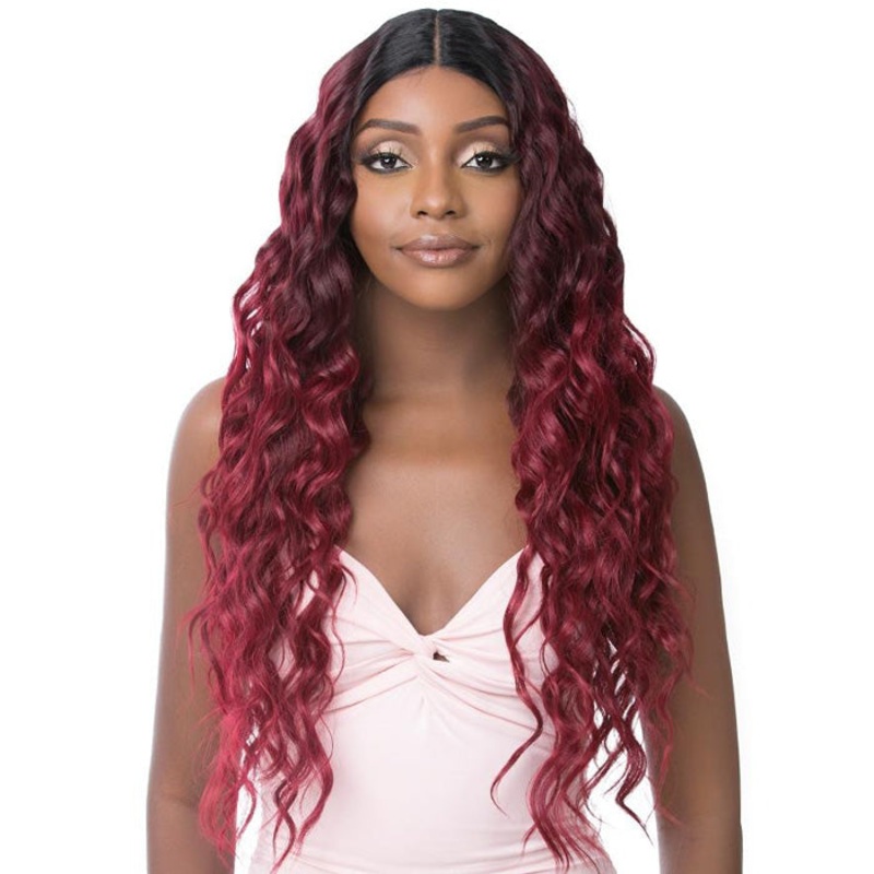 It’s a Wig Human Hair Blend HD Lace Front Wig – LOOSE CURL 29″ 1