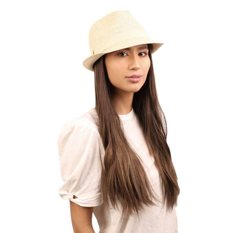 24″ HatFall Wig Medium Brown Babylight Open Wefted