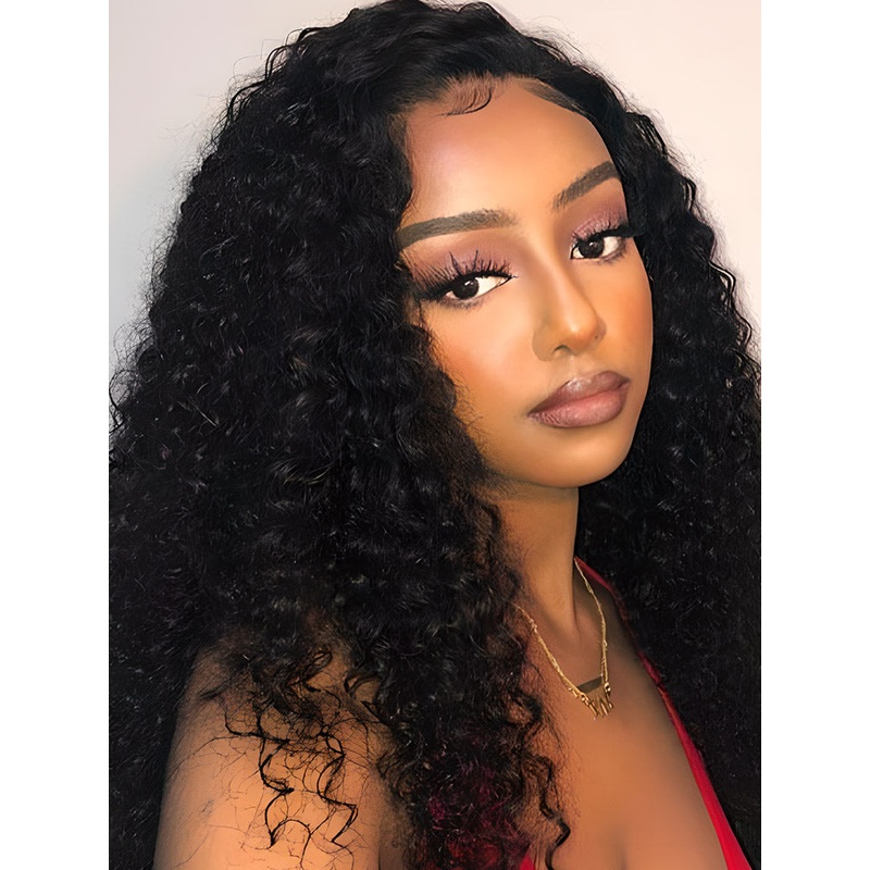 CurlyMe Kinky Curly T part Lace Front Wig with Natural Hairline 180% 8
