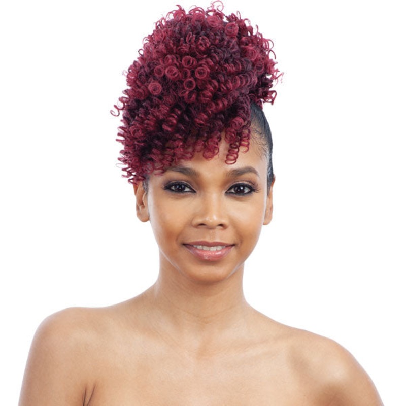 Mayde Beauty Synthetic Drawstring Ponytail and Bang HONEY DOLLIES 1