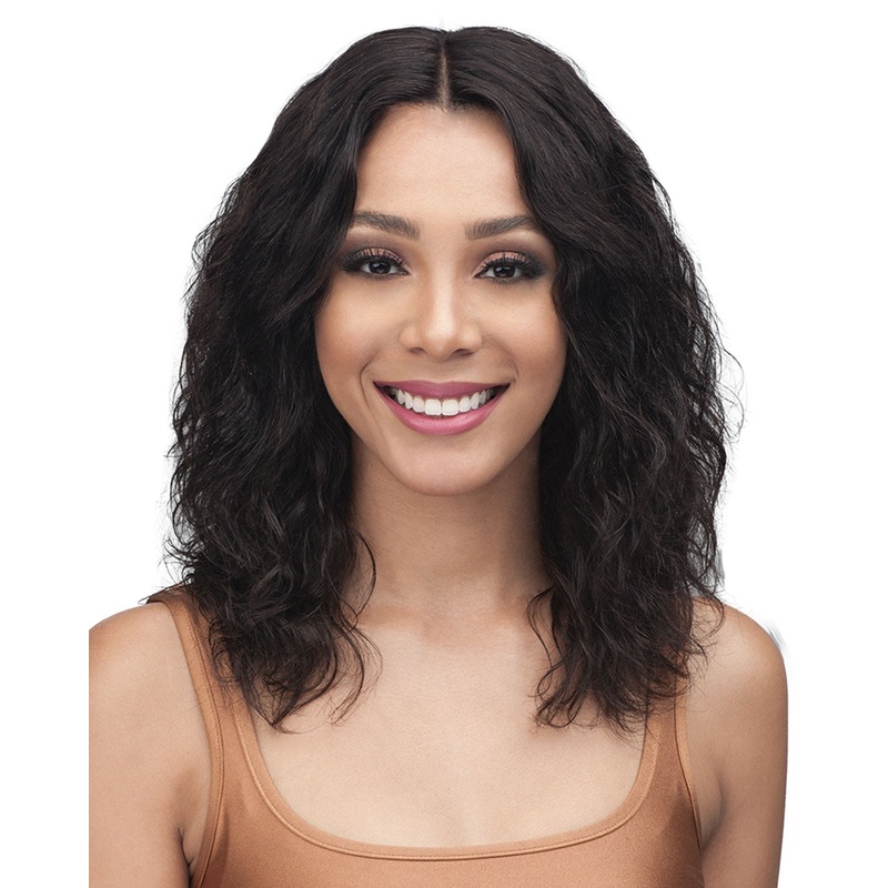 Nisa | Lace Front Remy Human Hair Wig by Bobbi Boss Natural