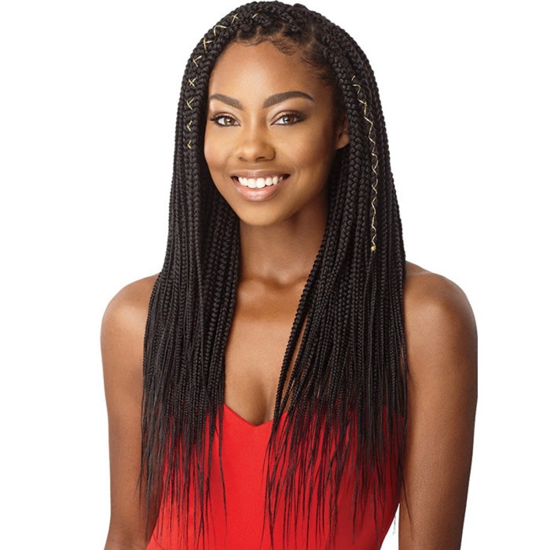 Outre X-Pression Pre Looped Crochet Braid – 45 BOX BRAID SMALL NATURAL TIP 20″ 1