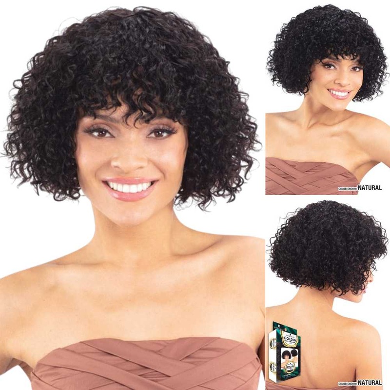 Shake-N-Go Golden 100% Human Hair HD Lace Front Wig – Monifah NATURAL