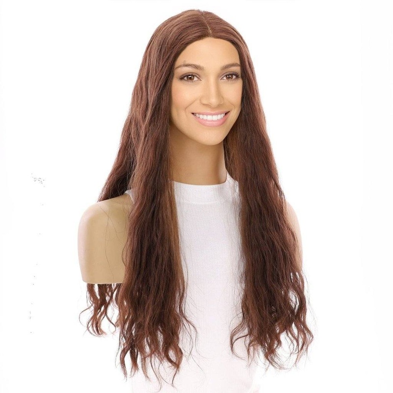 24″ Divine Lace Top Wig Auburn Wavy Zig Zag Lace Front