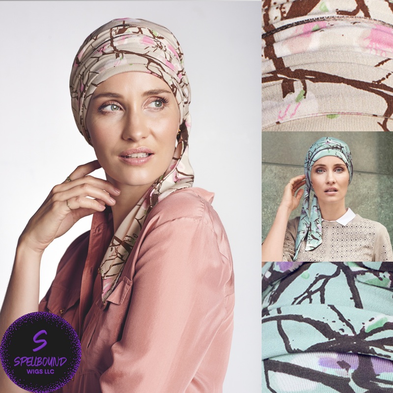 Akina Long Printed Scarf – Christine Headwear Collection 436-Magnolia Beige