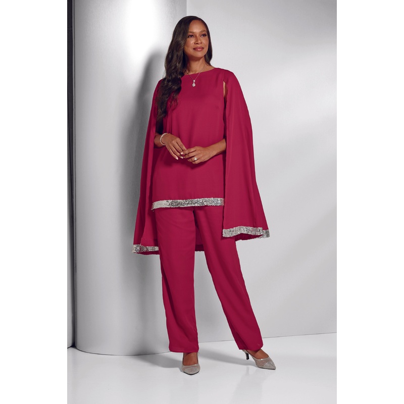 Bordered in Shine 2-Pc. Pantset by EY Boutique Red 12