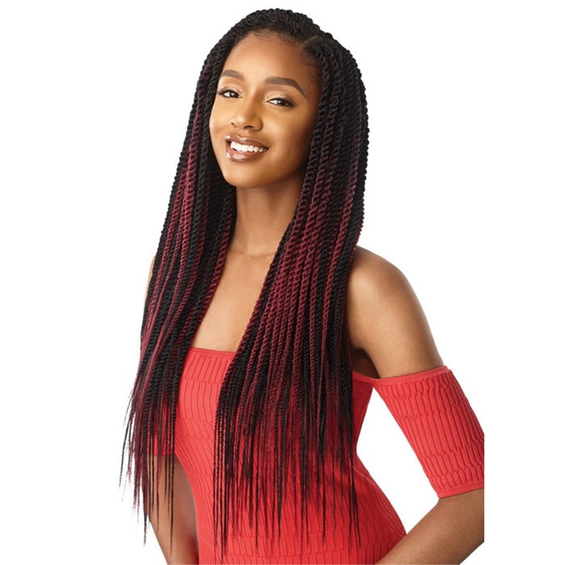 Outre X-Pression Pre Looped Crochet Braid – 45 SENEGAL TWIST SMALL NATURAL TIP 20″ 1