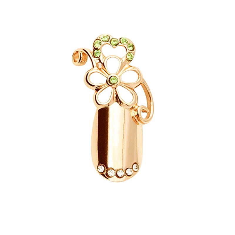 Stephen Nail Jewelry Flower (Medium-Gold)