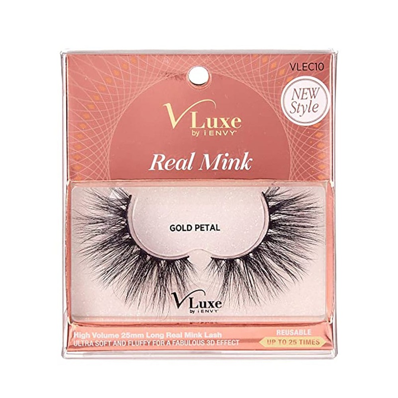 V Luxe by iENVY Real Mink Lashes – Gold Petal