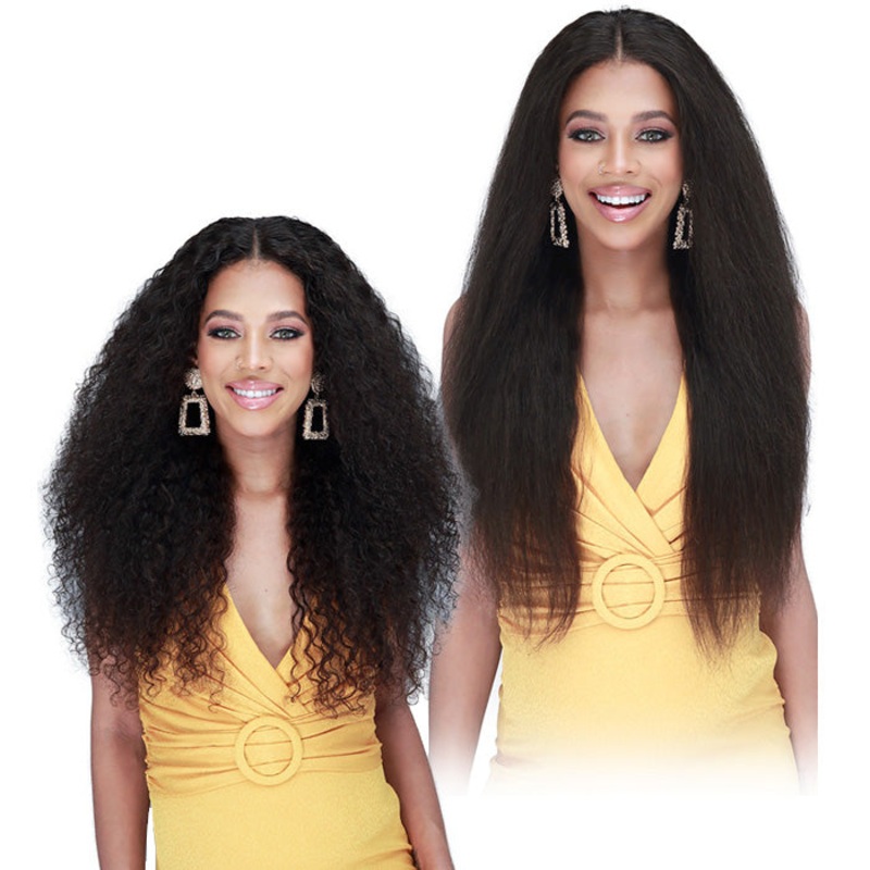 Bobbi Boss 100% Unprocessed Human Hair 13X4 HD Lace Wet & Wavy Wig – ZENOBIA NATURAL