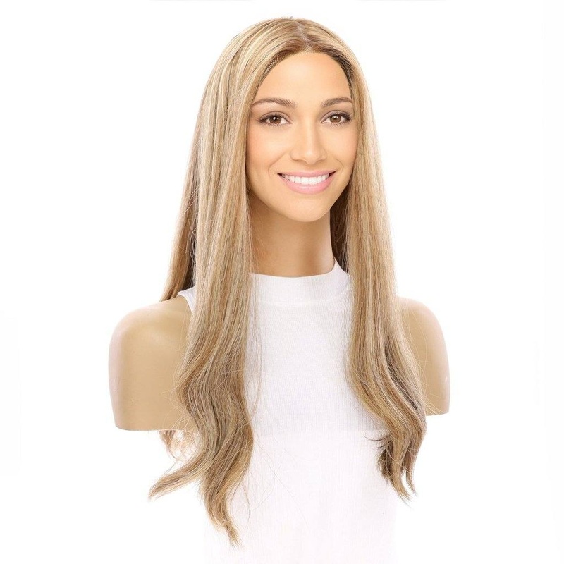 22″ Princess Silk Top Wig Medium Blonde Zig Zag Lace Front