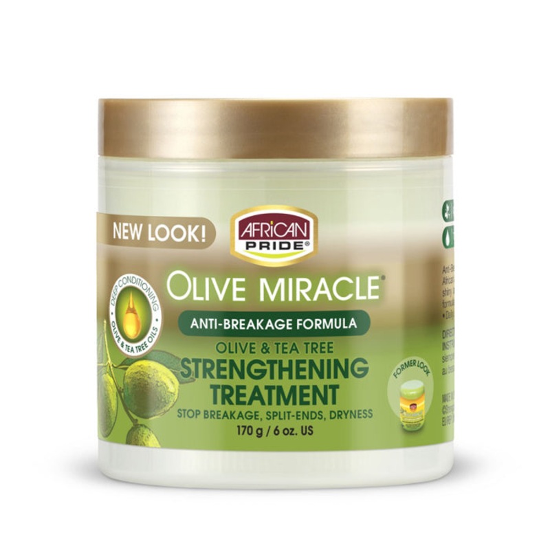 African Pride Olive Miracle Anti-Breakage Formula – STRENGTHENING TREATMENT 6 Oz 6 OZ