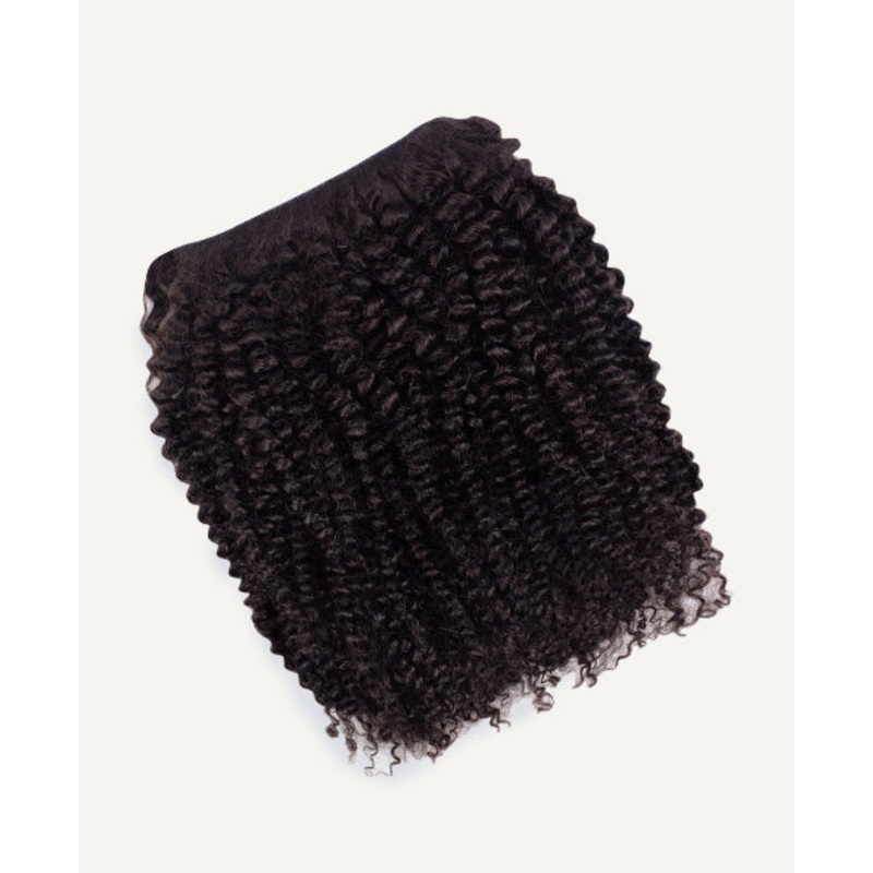 clip-in hair extensions 3C #1b Natural Black Classic Regular base 14″