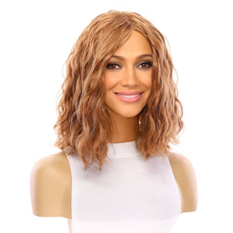 13″ Victoria Silk Top Wig Strawberry Blonde Wavy Zig Zag Lace Front