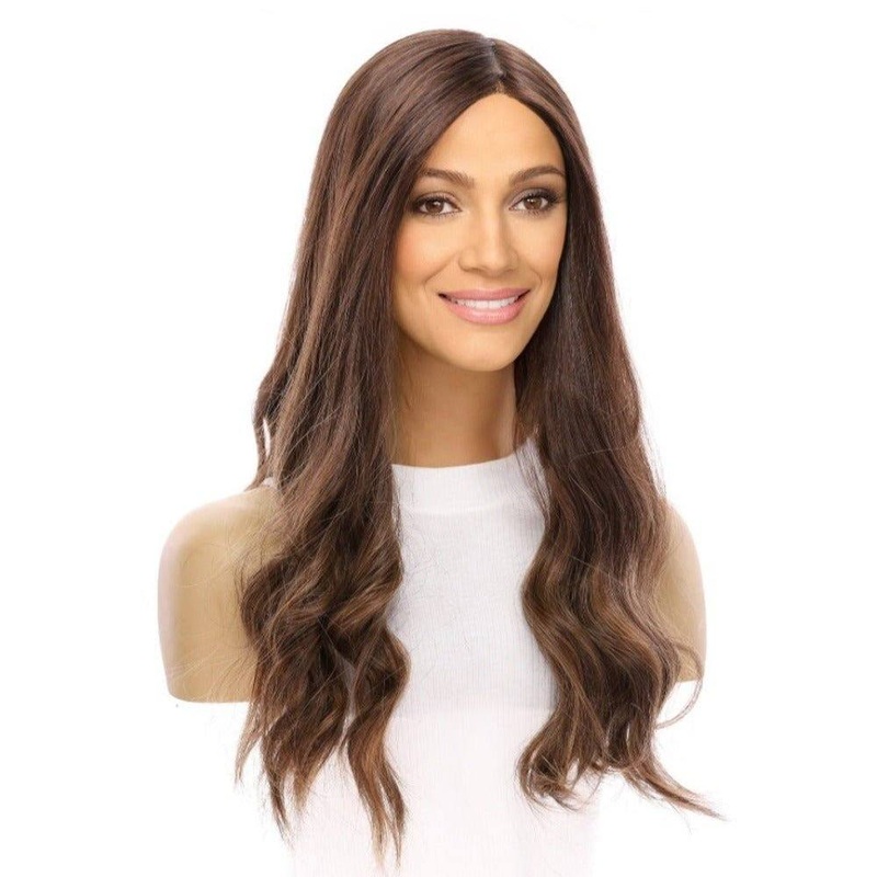20″ Onyx Silk Top Topper Medium Brown Balayage
