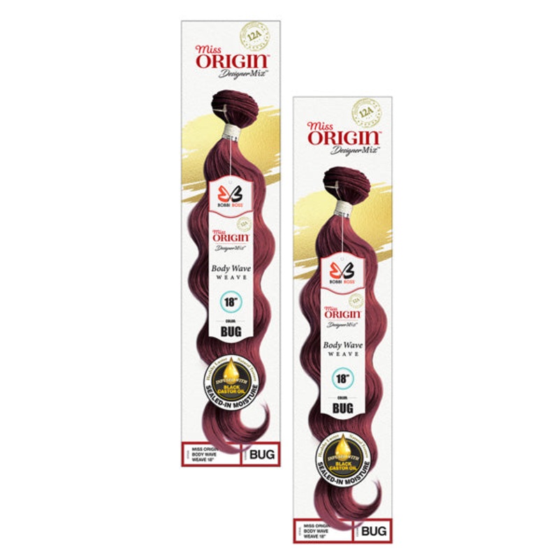 Bobbi Boss Miss Origin Designer Mix Human Hair Blend 12A Weave – BODY WAVE 18-30″ 18 613