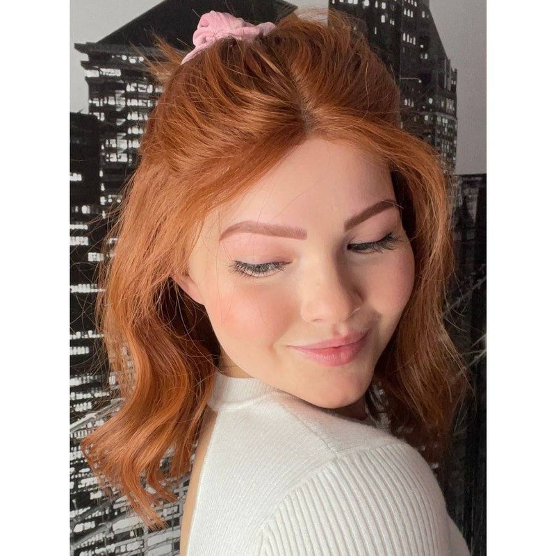 13″ Victoria Silk Top Wig Ginger Red