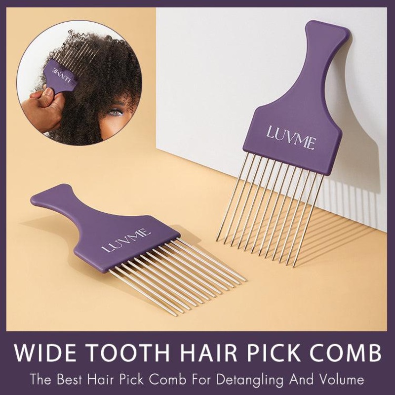 1pc Hair Pick Comb, Afro Hair Styling Tool for Natural Curly Hair 1pc