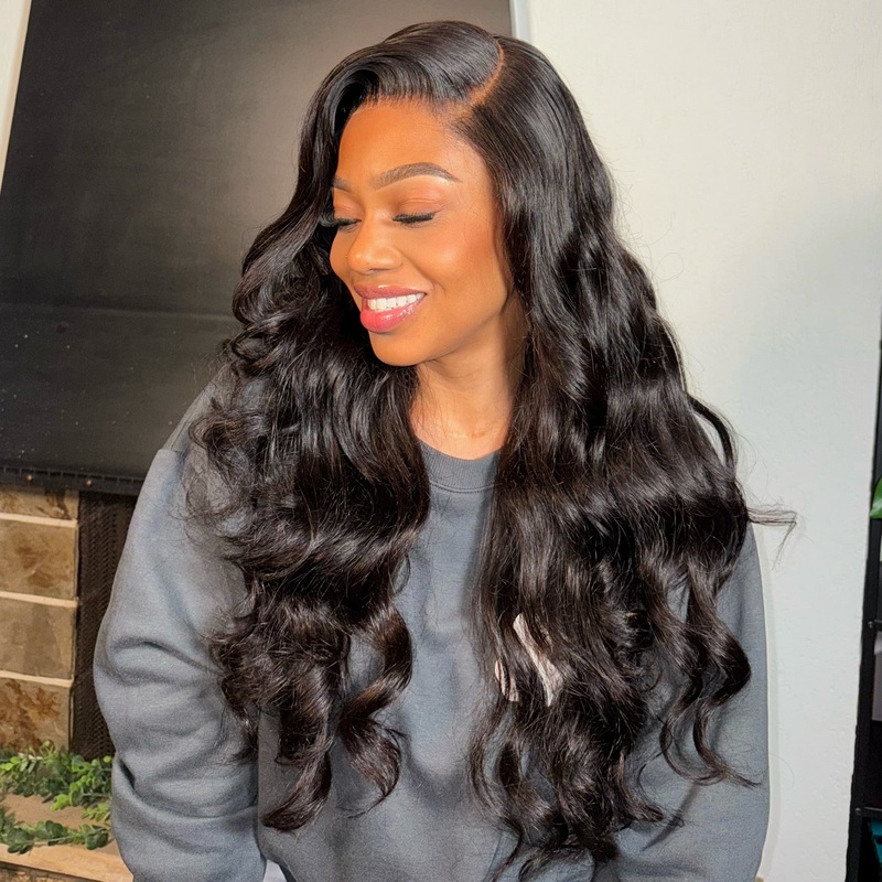 24 inches = $179.9 | AiryFit Scalp Care Wigs | Deep Parting Loose Body Wave Wig 11×6 Frontal HD Lace Glueless Wig 24 Yes