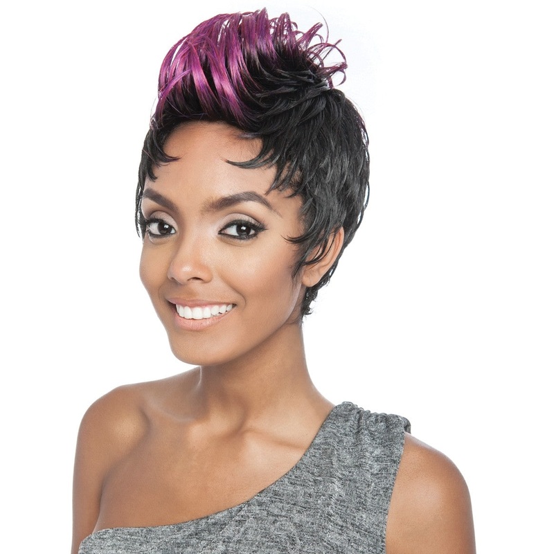 Brown Sugar Human Hair Mix Stylist Wig BST104 PUNK 1