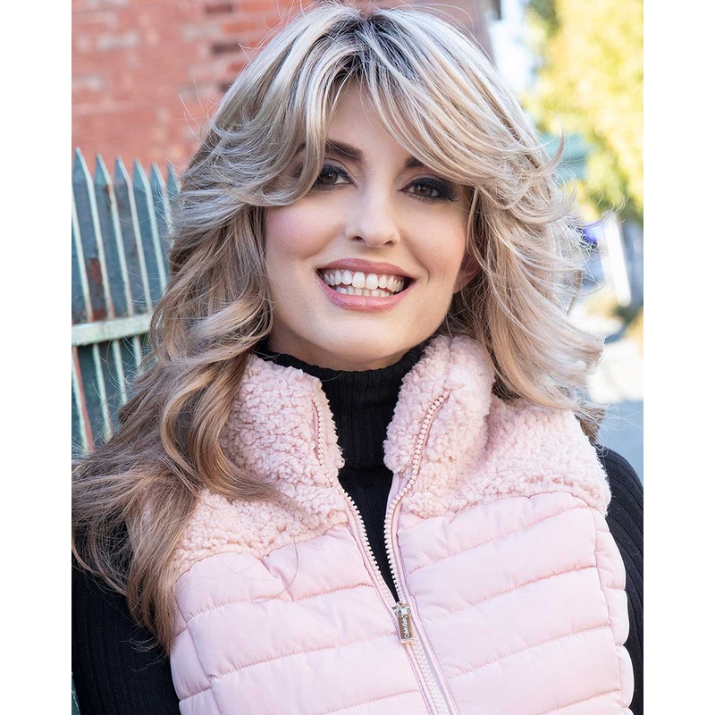 Christine (Exclusive) | Monofilament Part Synthetic Wig by Envy Amaretto N Cream