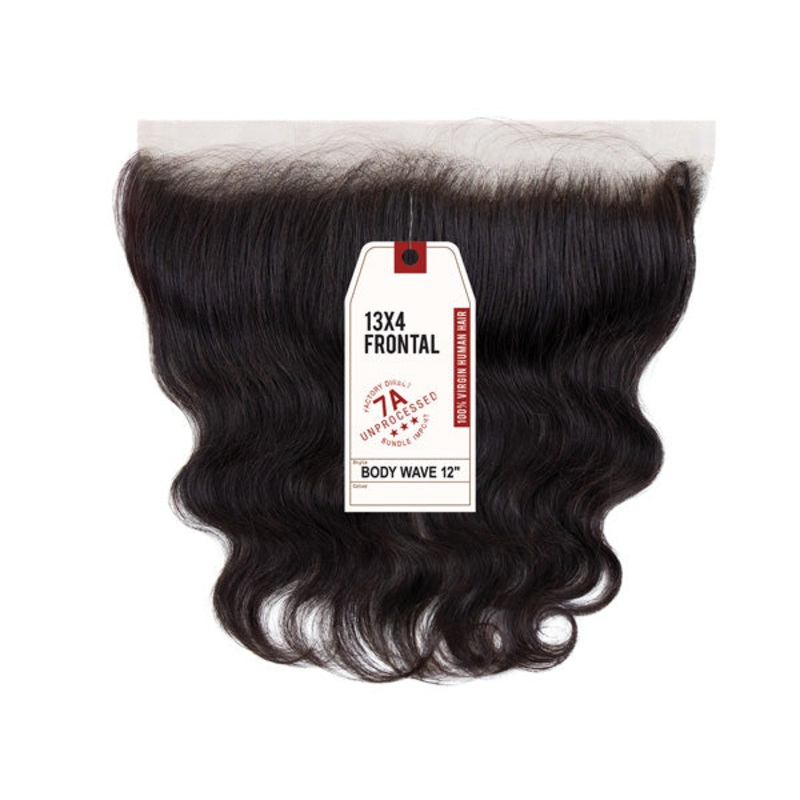 Sensationnel 7A Unprocessed 100% Virgin Human Hair 13X4 Lace Frontal Closure – BODY WAVE 10″ – 18″ 10 NATURAL/BLACK