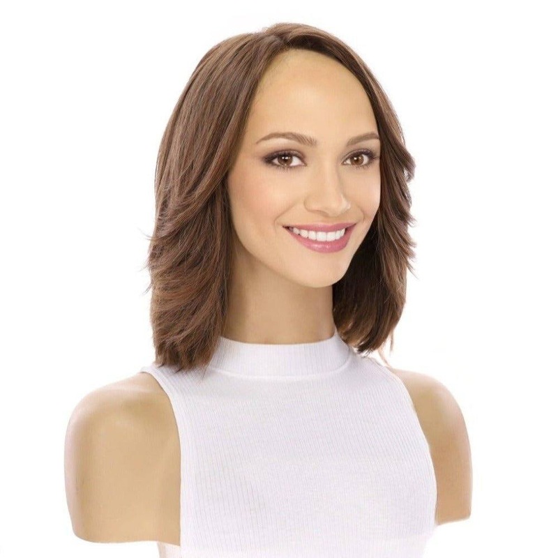 12″ Luxe Pixie Silk Top Wig #8 Warm Medium Brown Zig Zag Lace Front