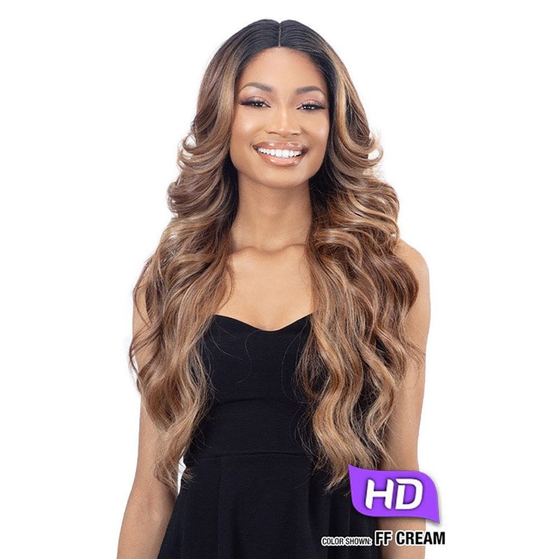 FreeTress Equal Level Up Synthetic HD Lace Front Wig – Ariana 1 JET BLACK