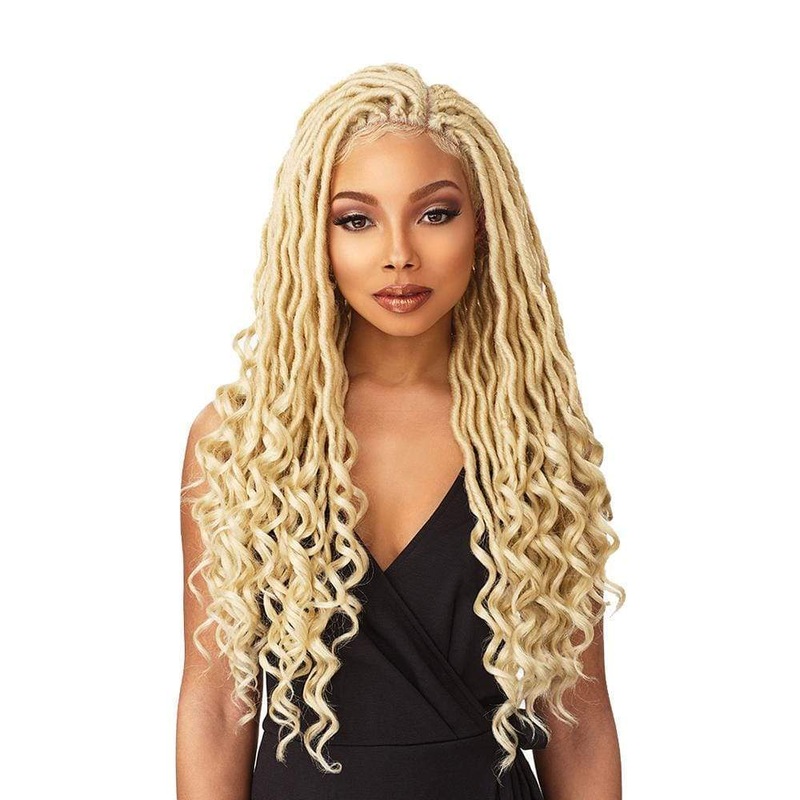 Sensationnel Cloud 9 Swiss Lace Braided Wig – Goddess Locs 1 JET BLACK