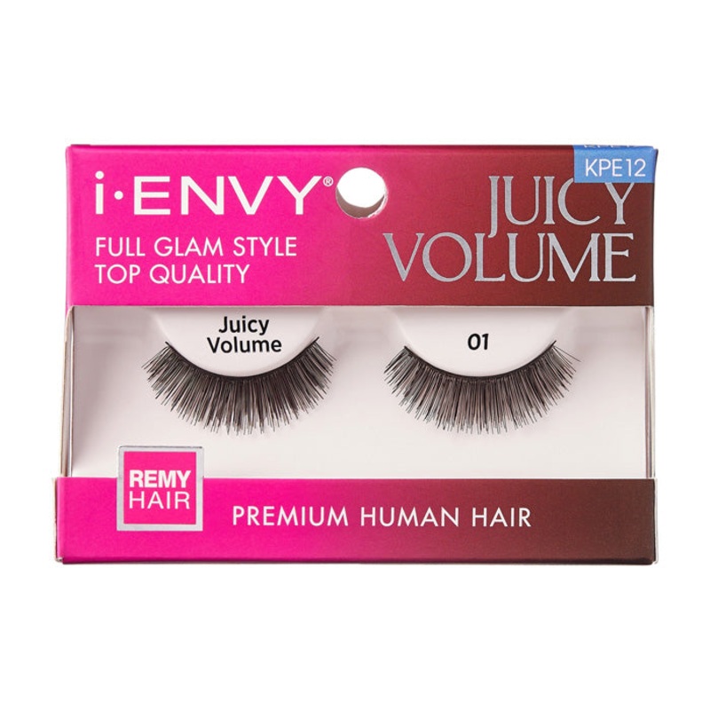 Kiss i-Envy Premium Human Hair Lashes – Juicy Volume KPE12 KPE12 Juicy Volume 01