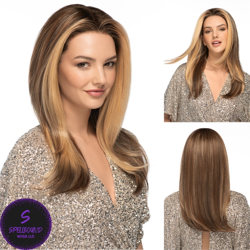 Leading Edge – Look Fabulous Collection by TressAllure EL12/22/8 – Light Golden Brown and Gold Blonde with Gold Blonde Highlights and Medium Brown Roots