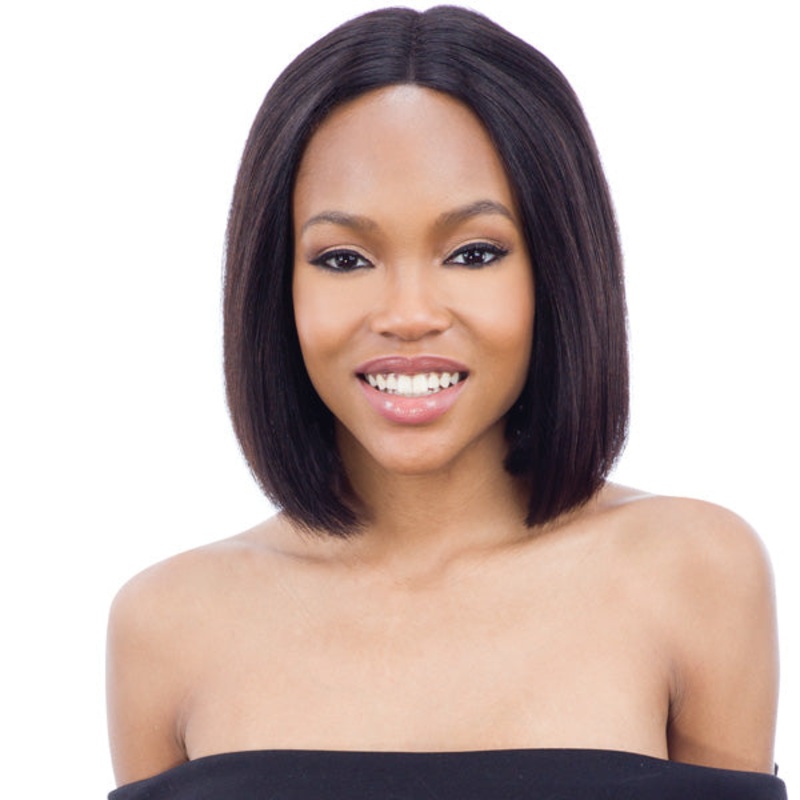 Mayde Beauty Human Hair 5″ Lace and Lace Front Wig – BLUNT BOB NATURAL