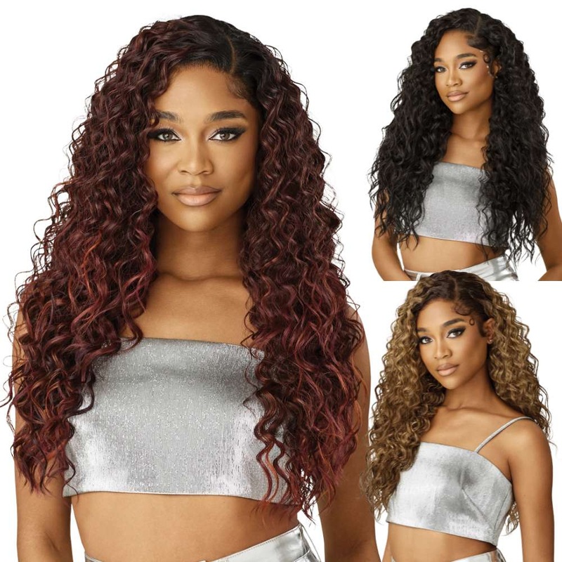 Outre Melted Hairline Swirlista HD Lace Front Wig – Swirl 111 1 JET BLACK