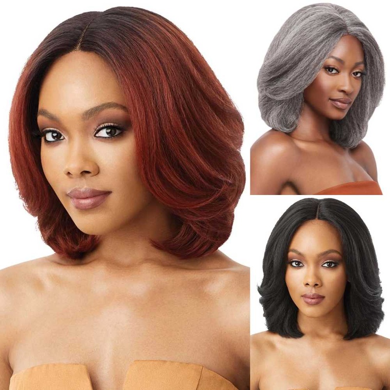 Outre Soft & Natural Synthetic Lace Front Wig – Neesha 206 1 JET BLACK