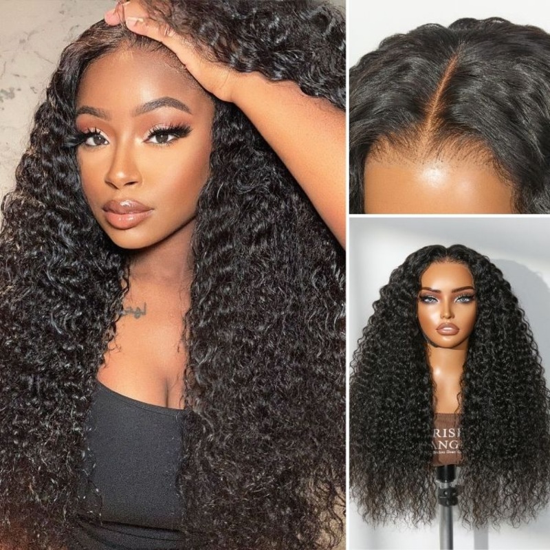 PreMax 250% Density Water Wave Glueless Flexi-Fit Drawstring 13×4 Frontal Lace Fluffy Curly High Density Wig Pre-Cut Lace 16