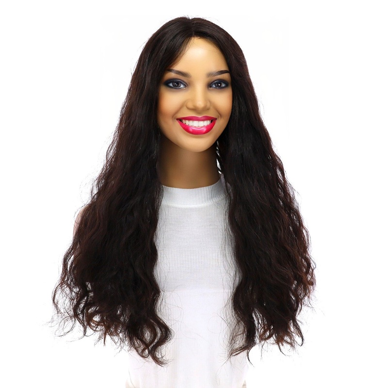 24″ Divine Lace Top Topper Soft Black Wavy Zig Zag Lace Front